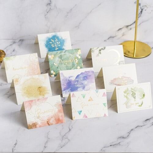 Mothers Day Ink Style Set Birthday Cute Creative Cartoon Wishes Fold Small Card Greeting Card Envelope Decoration Gift