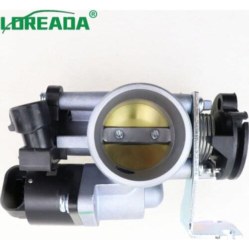 LOREADA Original Motorcycle Throttle body Bore Size 34 mm for Motorcycle 125 150CC with Delphi IACA 26179 and TPS Sensor 35999