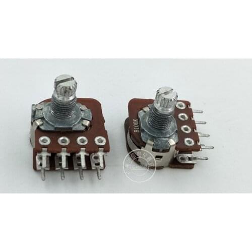 Original new 100% 148 double with tap potentiometer B100K with step handle length 12mm 8pin (SWITCH)