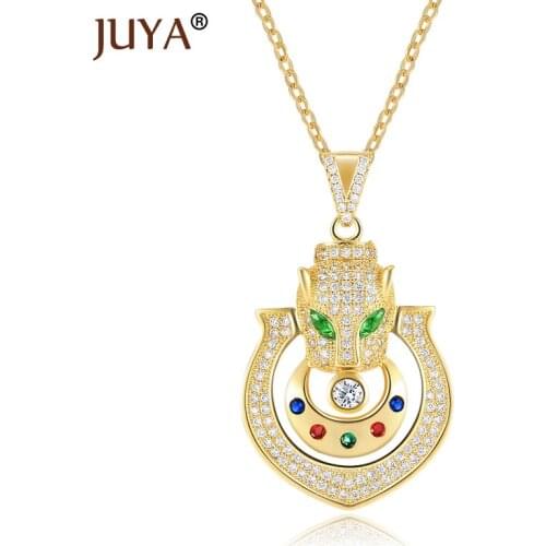 Collares grandes de moda European Hot Fashion Punk Style Statement Animal Jewelry Zircon Crystal Tiger Head Pendant Necklace