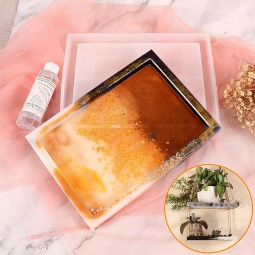 Flowerpot Base Tray Silicone Resin Mold Hanging Basket Storage Display Tray DIY Table Storage Organizers Home Decoration