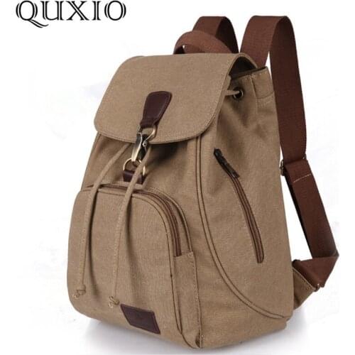 Backpack Bag For Women New Retro Trend Ladies Canvas Travel Simple College Wind Bag High Quality Girls Student Backpack ZD03Z