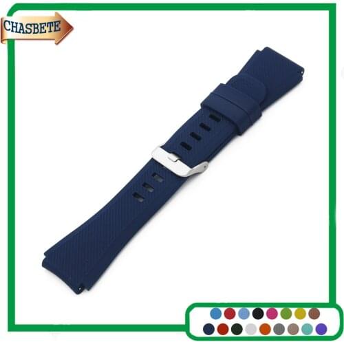 Silicone Rubber Watch Band for Ticwatch 1 46mm 22mm Men Women Resin Strap Belt Wrist Loop Bracelet Black Brown Blue Red Yellow