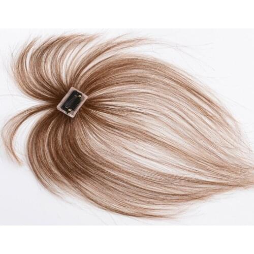 Allaosify Synthetic Long Straight Hair Air Bangs Black Hairpin Bangs High Temperature Hair Topper with Bangs Clip In Extensions