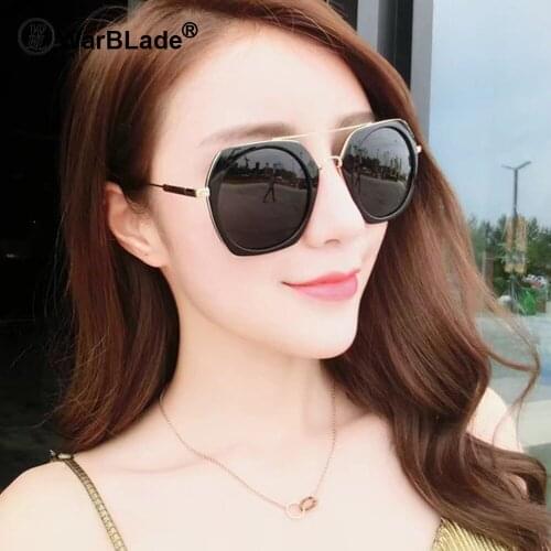 WarBLade Hexagon Sunglasses Women Small Frame Polygon Sunglasses men Brand Designer Blue Pink Lens Sun Glasses Female UV400