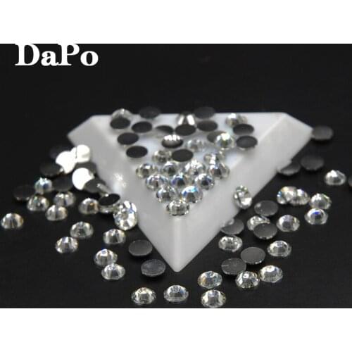 Super Shiny 3D Nail Art Stones Crystal Clear Flatback Non Hotfix Rhinestones Strass For Clothing Jewelry Accessories 2,3,4,5,6mm
