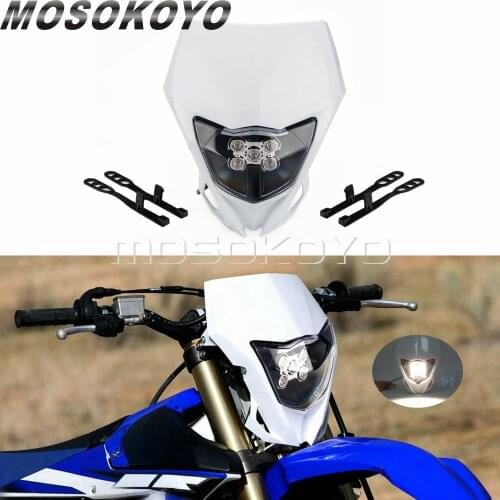 Supermoto Enduro LED Headlight Front Head Lamp Motocross Headlamp For Yamaha WR WRF TTR TT-R YZ YZ-F WR250F WR450F WR250R YZ450F