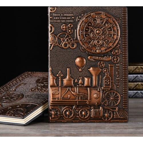 Cool Time Machine Theme Vintage Hardcover Diary Notebook Gift A5 Lined Journal Craved Style Book Gift