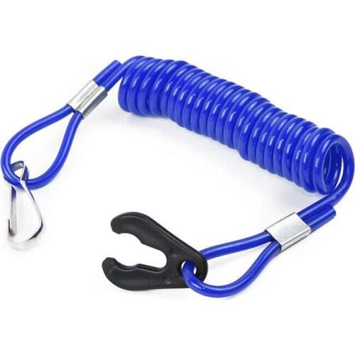 1.6M Floating Safety Lanyard Boat Switch Key Lanyard Safety Rope Jet Ski Outboard Stop Kill KeyFloating Safety Lanyard Rope Blue