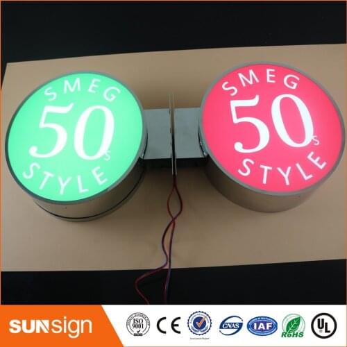 Factory Outlet the front lit acrylic storefront sign, side lit light box letters