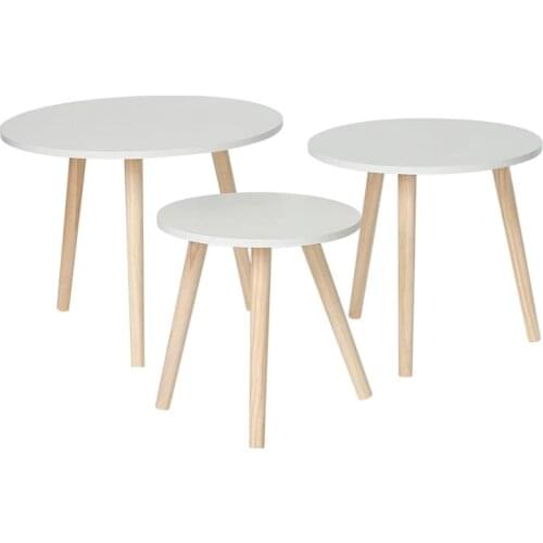 Coffee Table Desk Nesting Table Modern Minimalist Tea Table Round Table Wood Table For Home Living Room Office HWC