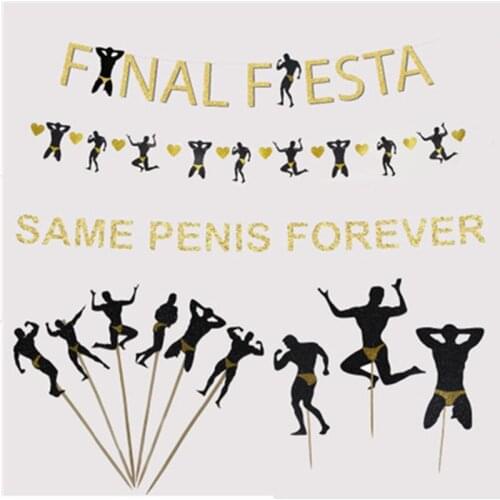 1PCS/Set Same Penis Forever Alphabet Banner Bride To Be Hen Night Party Decoration Garland Bachelorette Party Supplies Banner