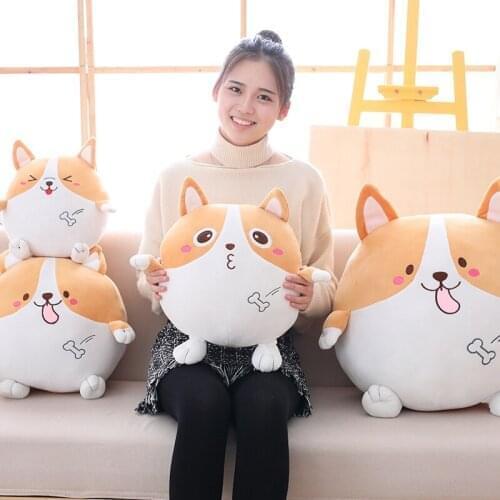 1PC 35/45cm Kawaii Cartoon Corgi Dog Plush Toy Lovely Stuffed Dog Pillow Christmas Gift Doll Birthday Gift for Children Baby Kid