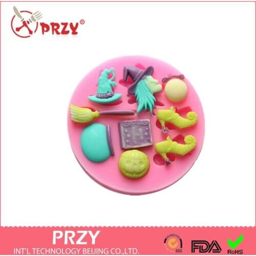 100% food grade raw material witch silicon soap mold fondant Cake decoration mold soap mold