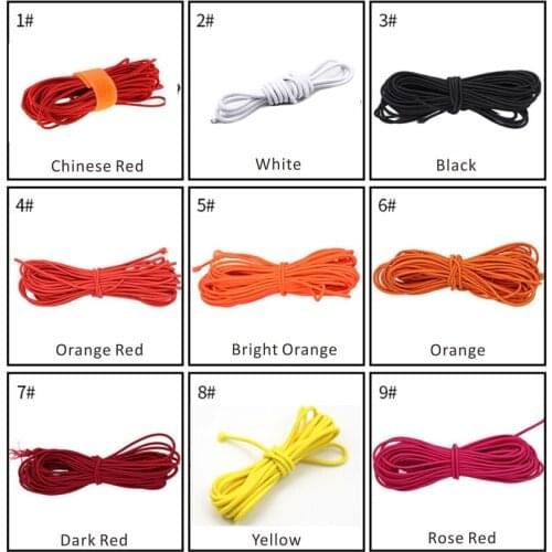 3 meters/lot strong elastic rope cord 3mm round bungee shock stretch string DIY 24 multiple colors
