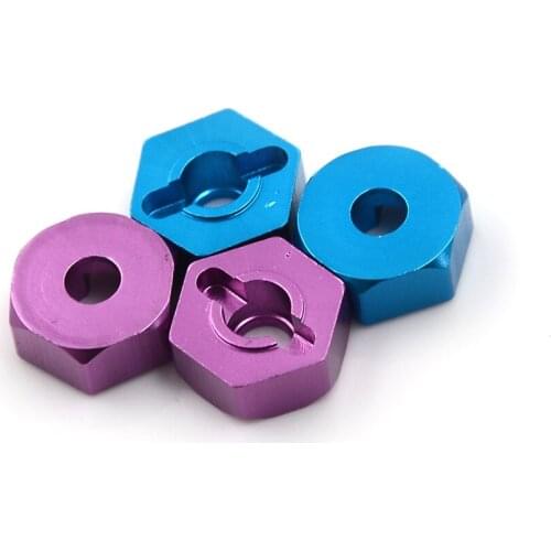 4pcs 12MM Aluminum Wheel Hex Nut With Pins Drive Hubs 4P HSP 102042 1/10 Upgrade Parts For 4WD RC Car Himoto