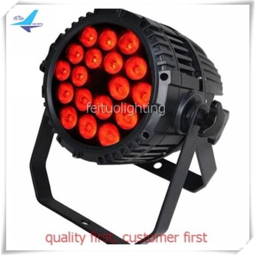 6 pcs/lot waterproof Led Par Light 6 in 1 18x18W RGBWA UV outdoor led projector for concert