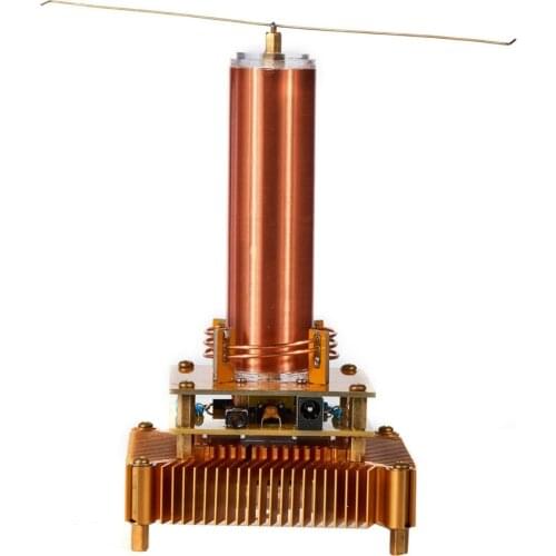 85*85*175mm Music Tesla Coil Plasma Speaker Loudspeaker Wireless Transmission Sound Solid Power Kit 110V To 220V Gold Electronic