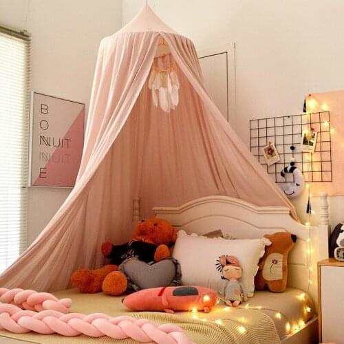 Nordic Kids Bed Accessories Decoration Curtain Childrens Windshield Cribs Bedside Shading Mosquito Nets Suspended Ceilings Tent