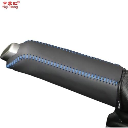 Yuji-Hong Car Gear Covers Case for Ford Focus 1.6L 2012 Auto Handbrake Leather Cover Car Styling Genuine Leather