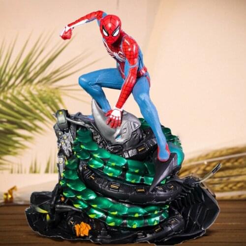 Marvel Spider Man Animation Ps4 Game Statue Scene Spiderman Collectors Edition Pvc Figure Collectible Model Toy Decoration Gift