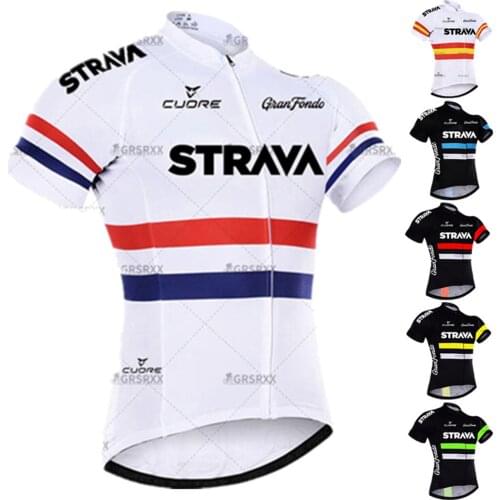 STRAVA Mens Cycling Jersey 2021 Pro Team MTB Bike Jersey Tops Summer Short Sleeve Bicycle Shirt Racing Cycling Clothing Maillot