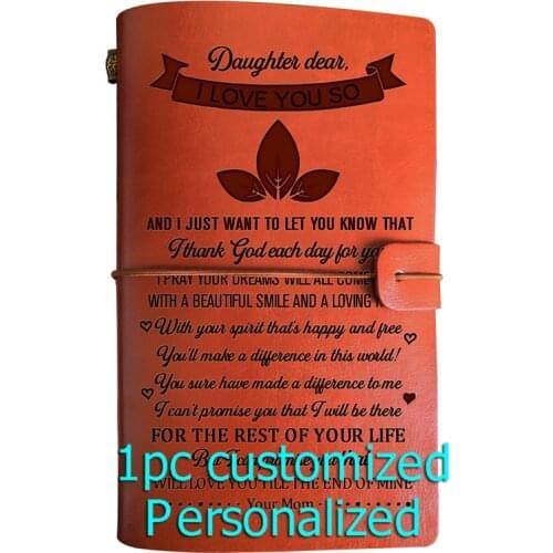 Engraved Leather journal personalized gifts to my husband BJ259 Customized Notebook A5 Dropshipping Supplier US Store Diary