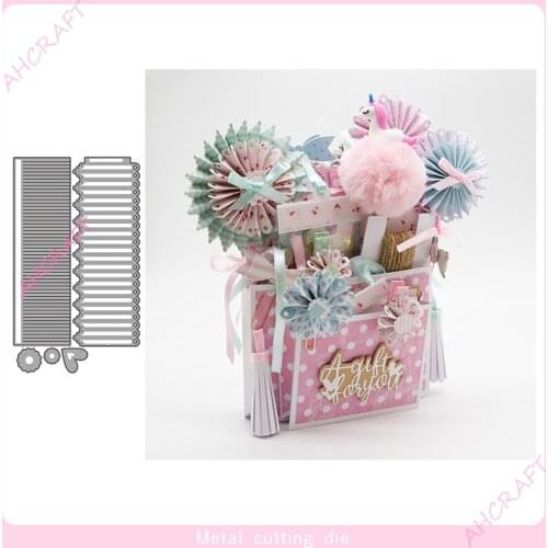 Folded Round Flower Metal Cutting Dies for DIY Scrapbooking Photo Album Decorative Embossing Paper Card Crafts Die 2021