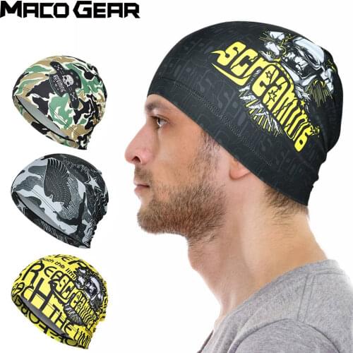 Summer Print Gothic Skull Cycling Cap Running Beanie Bicycle Tactical Hats Sports Tennis Riding Baseball Breathable Hat Men Girl