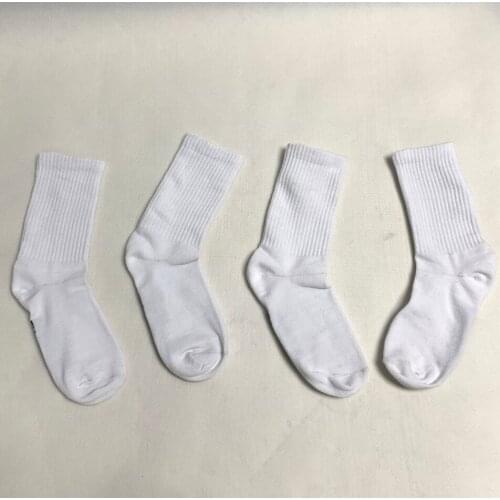 LynomoLodell 2 pairs of white socks sports fashion socks cotton comfortable breathable for outdoor