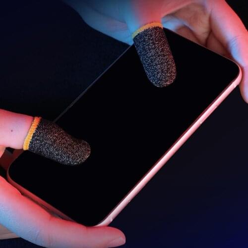 2Pcs Mobile Phone Gaming Sweat-Proof Finger Cover Fingertip Gloves Game Non-slip Touch Screen Thumb Fingertip Sleeves