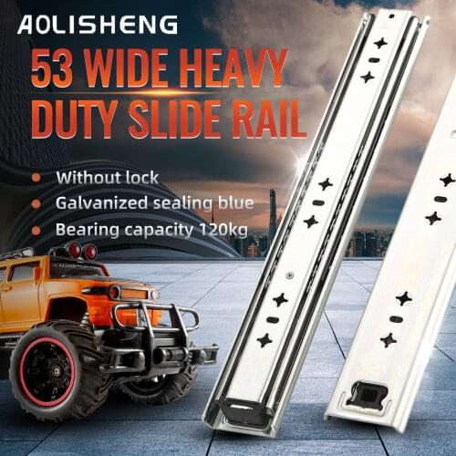 AOLSIHENG Drawer Runners Ball Bearing Heavy Duty Three Fold Full Extension Slide Rail