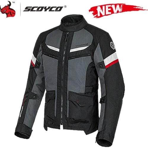 SCOYCO NEW Motorcycle Jacket Men Women Waterproof Windproof Moto Jacket Riding Racing Motorbike Jacket Protection For 4 Season