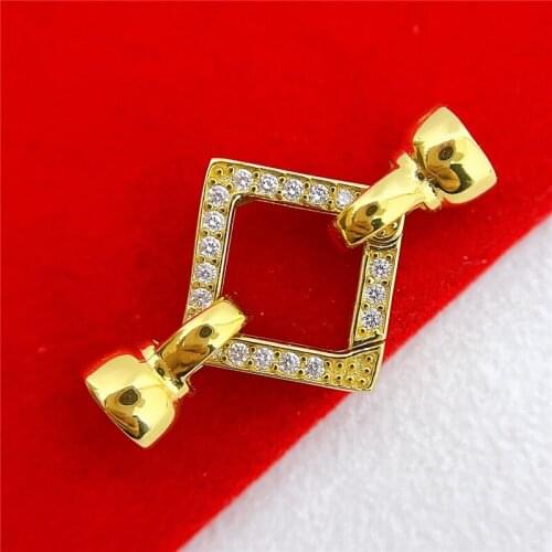 Wholesale DIY Natural Stones Beads Jewelry Making Accessories Silver/Gold/Rose Gold Metal Connector Clasps Findings