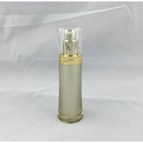 30ml pink/gold/pearl whiteslim waist acrylic bottle for serum/lotion/foundation/emulsion cosmetic packing plastic bottle