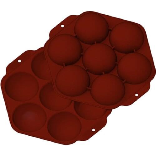 2Pcs 7 Cavity Semi Sphere Cake Mold Soft And Nonstick Hemisphere Baking Silicone Mold For Making Chocolate Candy Cake