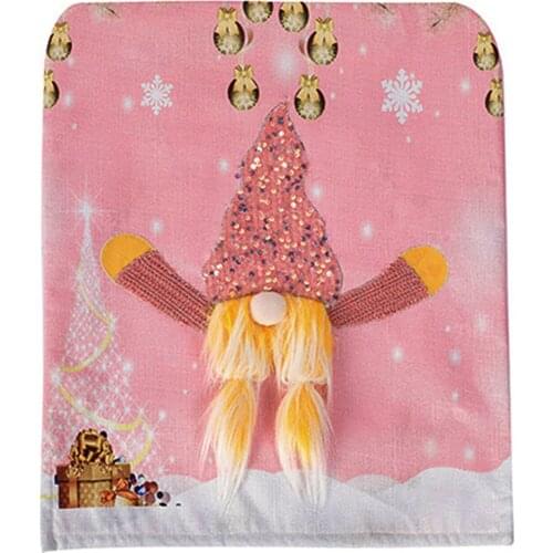 Christmas Chair Cover Illuminated Pink Covering For Chair Holiday Party Decor Dining Kitchen Chair Covers Christmas Approving