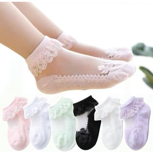 Girl mesh socks Princess Cotton Socks Lace Socks Soft Ruffled Summer Breathable socks toddler girl socks