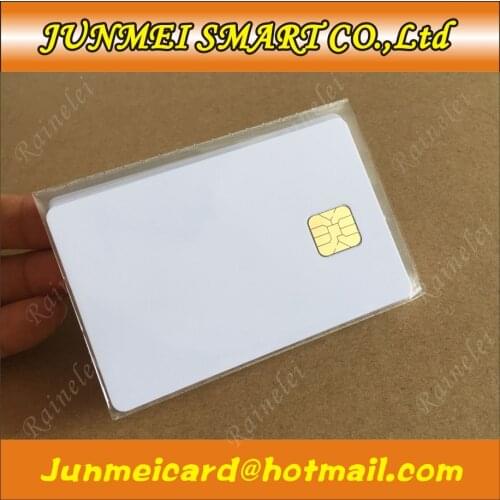 ISO 7816 White AT24C64 Chip Smart IC Card with 64K EEPROM Memory For Access Control System 2pcs