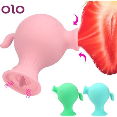 OLO Pea Sucking Vibrator Tongue Licking Vibrator 7 Speeds Nipple Clit Sucker Stimulator Female Masturbator Sex Toys for Women