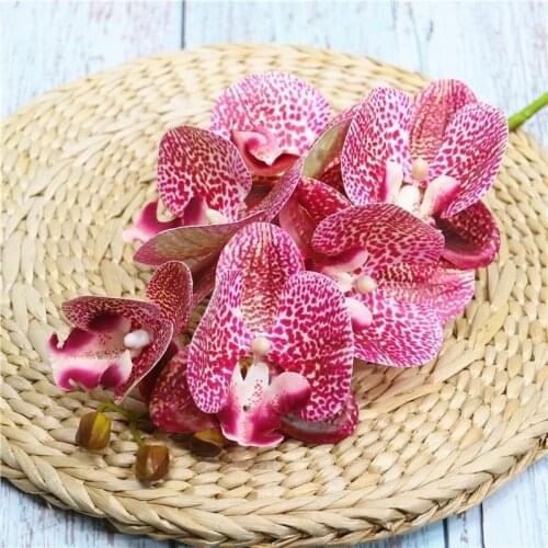 2 Fork 3d Print Phalaenopsis Orchid Ldyllic Country Flower Table Lnterior Home Decoration Artificial Flower Hotel Accessories