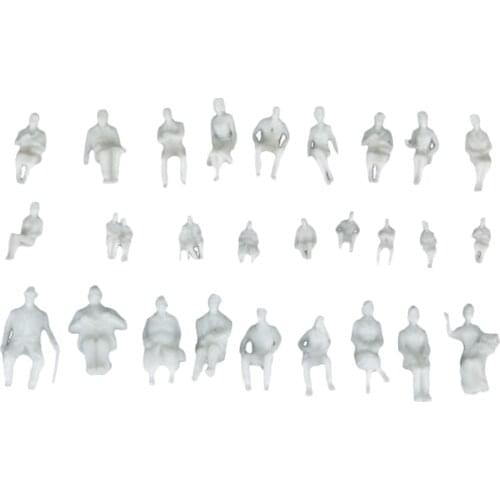 20 X Figures 1:25 Scale Model Seated Characters Set with Different Postures
