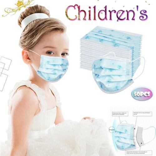 50pc Kids Face-mask Disposable Print Halloween Cosplay Mask Inrial 3ply Mondmasker Kinderen Mascarillas Masque Lavable Маска