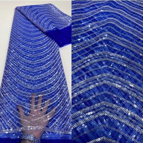African Sequins Lace Fabric SYJ-6186810 New Arrival Nigerian Tulle Mesh Lace Fabric For Wedding Sequins Lace Fabrics with Party