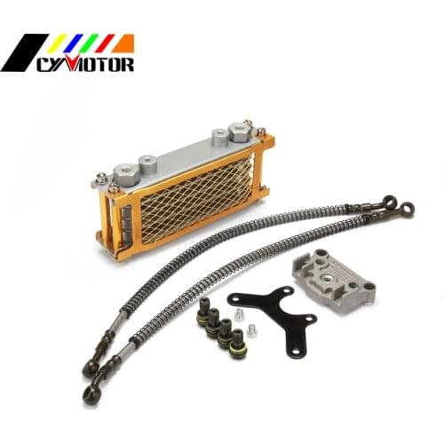 Aluminum Oil Cooling Cooler Radiator Set For Loncin Zongshen Lifan Shineray Yinxiang 125 140CC Horizontal Engines