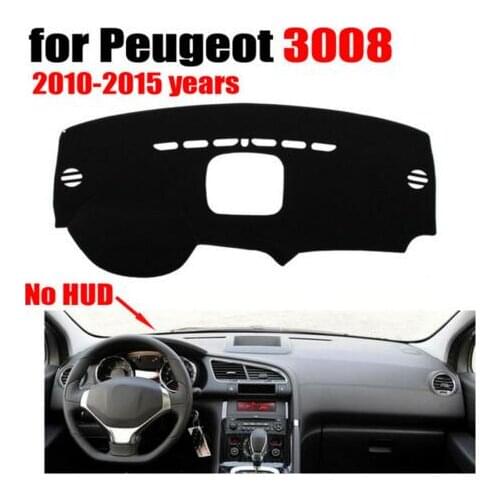 Car dashboard covers mat for Peugeot 3008 Low configuration 2010-2015 Left hand drive dashmat pad dash cover auto accessories