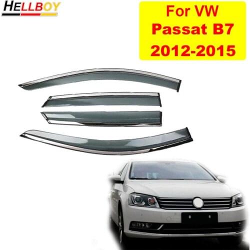 Car Door Window Visors Rain Wind Deflectors Shields For VW Passat B7 2013 Side Windows Sunshade Auto Accessories 2012-2015