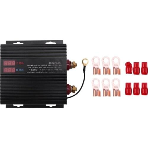 12V-24V 150A Car Dual Battery Isolator with Display Voltage Power Battery Protector Suitable for Off-Road RV
