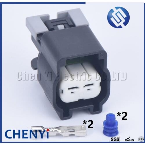 1 Set Delphi 2 Pin 2.2mm female Automotive waterproof connector wiring housing cable adapter connector 13517352