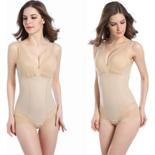 Body Shaper Slimming Underwear Vest Bodysuits Jumpsuit L-Xxl Lady Slimming Burn Fat Briefs Shapewear Tummy Slim Bodysuit Full